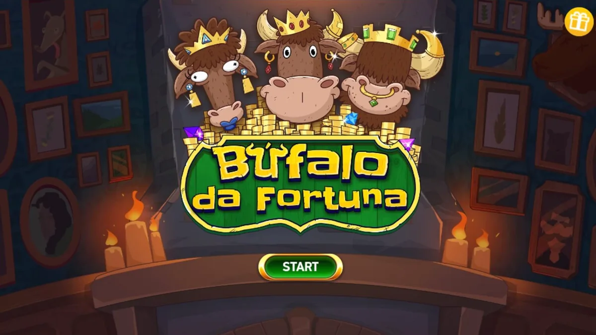 Tampilan visual slot Buffalo da Fortuna dengan latar belakang padang rumput Amerika saat matahari terbenam.